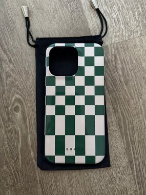 Burga Green Checkered iPhone 14 Pro Max Case